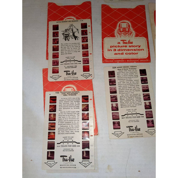 Vintage 1956 Tru-Vue View Master Bake Lite Slides Disney Robin Hood Davy Crocket - Picture 8 of 8